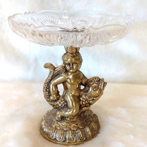 🔸Vintage Glass Candy Trinket Dish